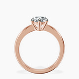14kt Rose Gold Eva Six Prong Knife Edge Lab Diamond Ring side right image one