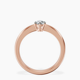 18kt Rose Gold Eva Six Prong Knife Edge Lab Diamond Ring side right image one