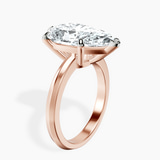 10kt Rose Gold Eva Six Prong Knife Edge Lab Diamond Ring standing product image one
