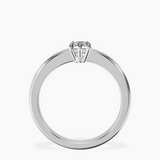 10kt White Gold Eva Six Prong Knife Edge Lab Diamond Ring side right image one