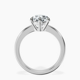 Platinum Eva Six Prong Knife Edge Lab Diamond Ring side right image one