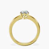 10kt Yellow Gold Eva Six Prong Knife Edge Lab Diamond Ring side right image one