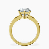 14kt Yellow Gold Eva Six Prong Knife Edge Lab Diamond Ring side right image one
