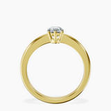 18kt Yellow Gold Eva Six Prong Knife Edge Lab Diamond Ring side right image one