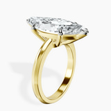 14kt Yellow Gold Eva Six Prong Knife Edge Lab Diamond Ring standing product image one