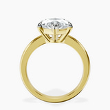 14kt Yellow Gold Eva Six Prong Knife Edge Lab Diamond Ring side right image one