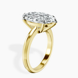14kt Yellow Gold Eva Six Prong Knife Edge Lab Diamond Ring standing product image one