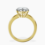14kt Yellow Gold Eva Six Prong Knife Edge Lab Diamond Ring side right image one