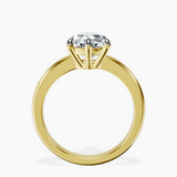 14kt Yellow Gold Eva Six Prong Knife Edge Lab Diamond Ring side right image one