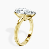 14kt Yellow Gold Eva Six Prong Knife Edge Lab Diamond Ring standing product image one