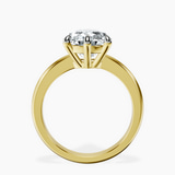 14kt Yellow Gold Eva Six Prong Knife Edge Lab Diamond Ring side right image one