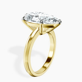 14kt Yellow Gold Eva Six Prong Knife Edge Lab Diamond Ring standing product image one