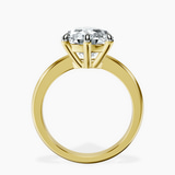 14kt Yellow Gold Eva Six Prong Knife Edge Lab Diamond Ring side right image one