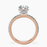 14kt Rose Gold Kourtney Kardashian Secret Double Halo Eternity Lab Diamond Ring side right image one