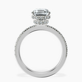 Platinum Kourtney Kardashian Secret Double Halo Eternity Lab Diamond Ring side right image one