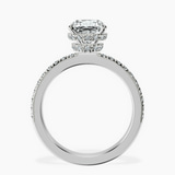 Platinum Kourtney Kardashian Secret Double Halo Eternity Lab Diamond Ring side right image one