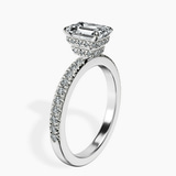 Platinum Kourtney Kardashian Secret Double Halo Eternity Lab Diamond Ring standing product image one