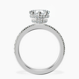 Platinum Kourtney Kardashian Secret Double Halo Eternity Lab Diamond Ring side right image one