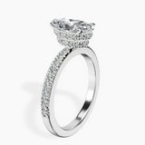 Platinum Kourtney Kardashian Secret Double Halo Eternity Lab Diamond Ring standing product image one