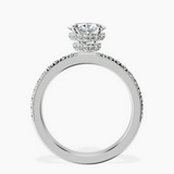 Platinum Kourtney Kardashian Secret Double Halo Eternity Lab Diamond Ring side right image one