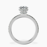 Platinum Kourtney Kardashian Secret Double Halo Eternity Lab Diamond Ring side right image one