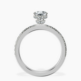 Platinum Kourtney Kardashian Secret Double Halo Eternity Lab Diamond Ring side right image one