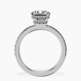 Platinum Kourtney Kardashian Secret Double Halo Eternity Lab Diamond Ring side right image one