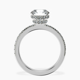 Platinum Kourtney Kardashian Secret Double Halo Eternity Lab Diamond Ring side right image one