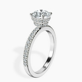 Platinum Kourtney Kardashian Secret Double Halo Eternity Lab Diamond Ring standing product image one