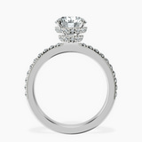 Platinum Kourtney Kardashian Secret Double Halo Eternity Lab Diamond Ring side right image one