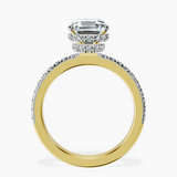 14kt Yellow Gold Kourtney Kardashian Secret Double Halo Eternity Lab Diamond Ring side right image one