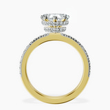 14kt Yellow Gold Kourtney Kardashian Secret Double Halo Eternity Lab Diamond Ring side right image one