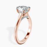 14kt Rose Gold Demi Lovato Hidden Accents Solitaire Lab Diamond Ring standing product image one