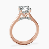 14kt Rose Gold Demi Lovato Hidden Accents Solitaire Lab Diamond Ring side right image one