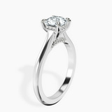 Platinum Elsa Hidden Accents Solitaire Lab Diamond Ring standing product image one