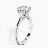 Platinum Demi Lovato Hidden Accents Solitaire Lab Diamond Ring standing product image one