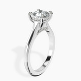 14kt White Gold Demi Lovato Hidden Accents Solitaire Lab Diamond Ring standing product image one
