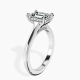 Platinum Demi Lovato Hidden Accents Solitaire Lab Diamond Ring standing product image one