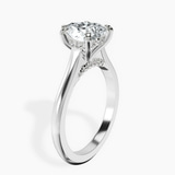 14kt White Gold Demi Lovato Hidden Accents Solitaire Lab Diamond Ring standing product image one