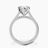 14kt White Gold Demi Lovato Hidden Accents Solitaire Lab Diamond Ring side right image one