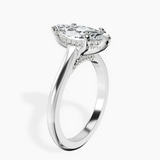 14kt White Gold Demi Lovato Hidden Accents Solitaire Lab Diamond Ring standing product image one