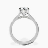 14kt White Gold Demi Lovato Hidden Accents Solitaire Lab Diamond Ring side right image one