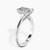 Platinum Demi Lovato Hidden Accents Solitaire Lab Diamond Ring standing product image one
