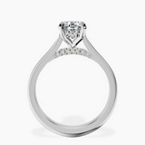 Platinum Demi Lovato Hidden Accents Solitaire Lab Diamond Ring side right image one