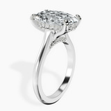 Platinum Elsa Hidden Accents Solitaire Lab Diamond Ring standing product image one