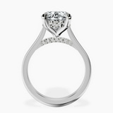Platinum Elsa Hidden Accents Solitaire Lab Diamond Ring side right image one