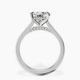 Platinum Demi Lovato Hidden Accents Solitaire Lab Diamond Ring side right image one