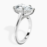Platinum Elsa Hidden Accents Solitaire Lab Diamond Ring standing product image one