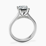 14kt White Gold Demi Lovato Hidden Accents Solitaire Lab Diamond Ring side right image one