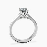 10kt White Gold Elsa Hidden Accents Solitaire Lab Diamond Ring side right image one